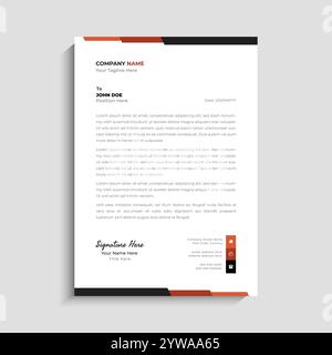 Design professionale del modello di carta intestata aziendale Illustrazione Vettoriale