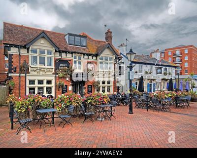 UK, Dorset, Poole, The Quay, Jolly Sailor e Lord Nelson Pub. Foto Stock
