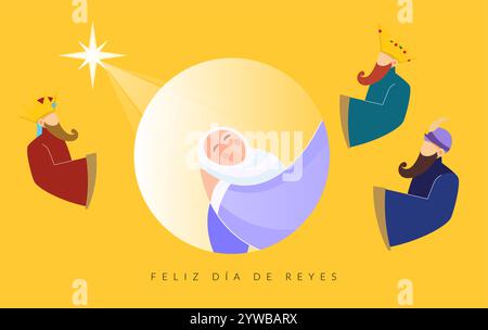 Three Kings Day - Epiphany - Stock Illustration as EPS 10 file Illustrazione Vettoriale