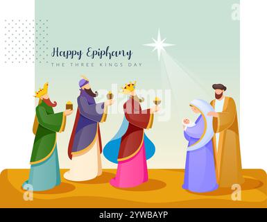 Three Kings Day - Epiphany - Stock Illustration as EPS 10 file Illustrazione Vettoriale