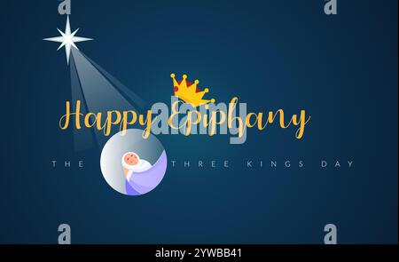 Three Kings Day - Epiphany - Stock Illustration as EPS 10 file Illustrazione Vettoriale