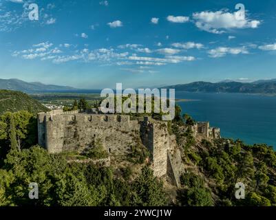Fortificazioni ottomane e bizantine al castello e fortezza di Methoni in Grecia Foto Stock