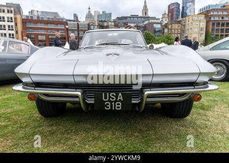 Una Chevrolet Corvette al London Concours 2023 alla Honourable Artillery Company Foto Stock