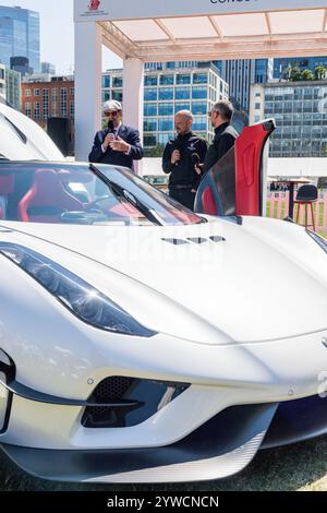 Koenigsegg al palco principale del London Concours 2023 presso l'Honourable Artillery Company Foto Stock