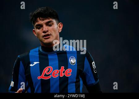 BERGAMO, ITALIA - 10 DICEMBRE: Endrick del Real Madrid in azione durante la fase MD6 della UEFA Champions League 2024/25 tra Atalanta BC e Real Madrid C.F. allo Stadio di Bergamo il 10 dicembre 2024. (Foto di Stefano Guidi/Getty Images) Foto Stock