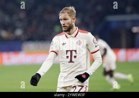 Gelsenkirchen, Germania. 10 dicembre 2024. Bild: V.l. 10.12.2024, Fussball, Champions League, Schachtar Donezk - Bayern Muenchen, GER, Gelsenkirchen, Arena AufSchalke. Credito: dpa/Alamy Live News Foto Stock