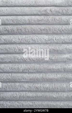 Tappezzeria vellutata con fibre spesse, sfondo con linee orizzontali, texture astratta Foto Stock