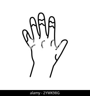 Icona della linea di colore della dermatomiosite. Malattie autoimmuni. Elemento isolato vettoriale. Traccia modificabile. Illustrazione Vettoriale