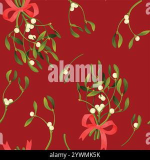 Motivo senza cuciture con mistero su sfondo rosso. Illustrazione Vettoriale