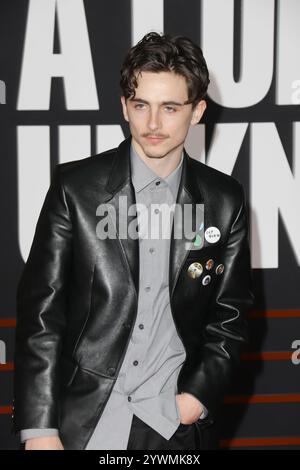 Los Angeles, Stati Uniti. 10 dicembre 2024. Timothée Chalamet alla prima mondiale "A complete Unknown" tenutasi al Dolby Theatre, Los Angeles, CA, 10 dicembre 2024. Foto: Joseph Martinez/PictureLux credito: PictureLux/The Hollywood Archive/Alamy Live News Foto Stock