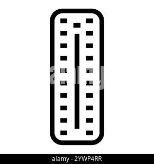 Le pillole contraccettive sono visualizzate con un'icona nera. Pulsante isolato vettore. Traccia modificabile. Illustrazione Vettoriale