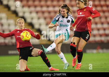 Leigh, Regno Unito. 11 dicembre 2024. Amy Andrews di Newcastle segna a 2-2 durante la Women's League Cup - fase a gironi - gruppo A Manchester United Women contro Newcastle United Women at Leigh Sports Village, Leigh, Regno Unito, 11 dicembre 2024 (foto di Alfie Cosgrove/News Images) a Leigh, Regno Unito il 12/11/2024. (Foto di Alfie Cosgrove/News Images/Sipa USA) credito: SIPA USA/Alamy Live News Foto Stock