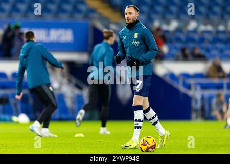 Cardiff, Regno Unito. 11 dicembre 2024. Will Keane di Preston North End durante il riscaldamento. Partita del campionato EFL Skybet, Cardiff City contro Preston ne al Cardiff City Stadium di Cardiff, Galles, mercoledì 11 dicembre 2024. Questa immagine può essere utilizzata solo per scopi editoriali. Solo per uso editoriale, foto di Lewis Mitchell/Andrew Orchard fotografia sportiva/Alamy Live news Credit: Andrew Orchard fotografia sportiva/Alamy Live News Foto Stock