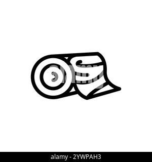 Icona nera della linea di taglio per impiallacciatura in legno. Materiali da costruzione in legno. Firma per pagina Web, app mobile, pulsante, logo. Pulsante isolato vettore. Traccia modificabile. Illustrazione Vettoriale