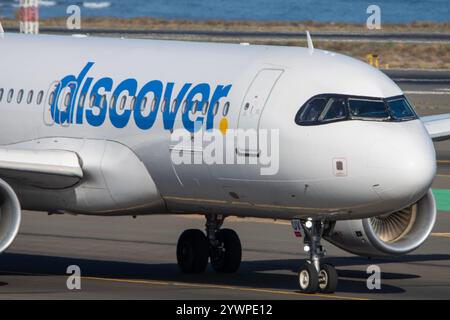Aeroporto di Gran Canaria. Avión de Línea Airbus A320 de la aerolínea Scopri. Foto Stock