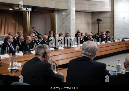 Roma, Convegno l'amore politico come strumento di pace e democrazia , organizzato dall'Agenzia Nazionale di microcredito. Gli interventi del Ministro degli affari Esteri Antonio Tajani e del Cardinale Matteo Zuppi, Presidente della Conferenza Episcopale Italiana CEI, sono attesi l'11 dicembre 2024 a Roma. Copyright: XAndreaxCalandrax Foto Stock