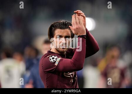 Torino, Italia. 11 dicembre 2024. Jack Grealish del Manchester City durante la partita di calcio della UEFA Champions League tra Juventus FC e Manchester City allo stadio Juventus di Torino, nell'Italia nord-occidentale - 11 dicembre 2024. Sport - calcio . (Foto di Fabio Ferrari/LaPresse) credito: LaPresse/Alamy Live News Foto Stock