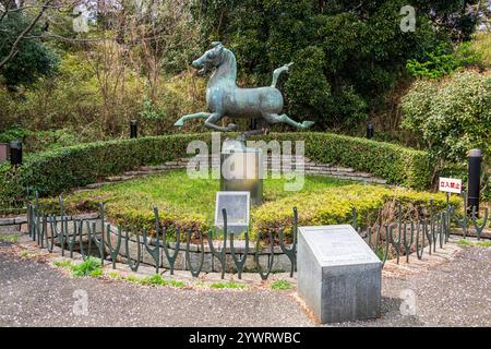 Mitsuike Park Statua di ma Cho Ryu Jingu nel Mitsuike Park Foto Stock
