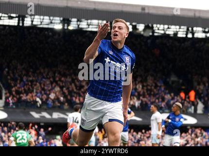 Foto del file datata 29-09-2024, quando il brace di Liam Delap ha guadagnato promosso Ipswich a 2-2 pareggio con l'Aston Villa in Premier League. Data di pubblicazione: Giovedì 12 dicembre 2024. Foto Stock