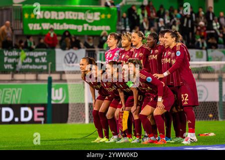 Wolfsburg, Germania. 11 dicembre 2024. L'11 di partenza della Roma per la partita di UEFA Women's Champions League tra Wolfsburg e Roma all'AOK Stadion di Wolfsburg. Credito: Gonzales Photo/Alamy Live News Foto Stock