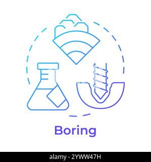 Icona noiosa sfumatura blu Illustrazione Vettoriale