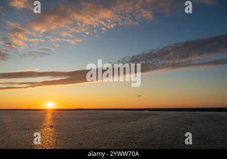 Erie's Presque Isle State Park visto dalla Bicentennial Tower, situata a Erie, Pennsylvania, Stati Uniti Foto Stock