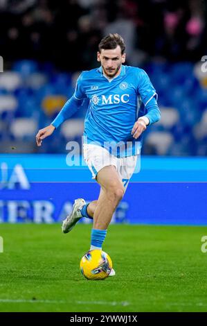 Napoli, Italia. 8 dicembre 2024. Khvicha Kvaratskhelia della SSC Napoli durante la serie A Enilive match tra SSC Napoli e SS Lazio allo Stadio Diego Armando Maradona l'8 dicembre 2024 a Napoli, Italia crediti: Giuseppe Maffia/Alamy Live News Foto Stock