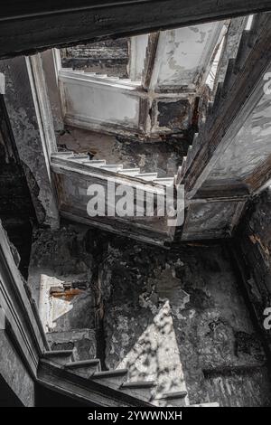 Le rovine del sanatorio Medea a Tskaltubo, Georgia Foto Stock