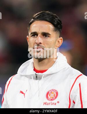 Girona, Spagna. 10 dicembre 2024. Juanpe del Girona FC durante la partita di UEFA Champions League, data 6, tra il Girona FC e il Liverpool FC giocata allo stadio Montilivi il 10 dicembre 2024 a Barcellona in Spagna. (Foto di Sergio Ruiz/Imago) credito: PRESSINPHOTO SPORTS AGENCY/Alamy Live News Foto Stock