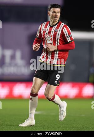 Londra, Regno Unito. 11 dicembre 2024. Kieffer Moore dello Sheffield United durante lo Sky Bet Championship match al Den, Londra. Il credito per immagini dovrebbe essere: Paul Terry/Sportimage Credit: Sportimage Ltd/Alamy Live News Foto Stock