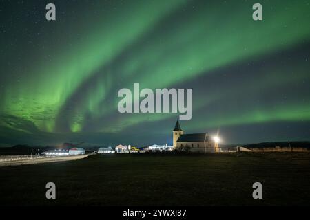 Aurora in Islanda durante il solare max Foto Stock