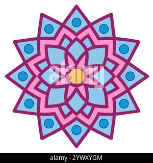 Splendido motivo islamico senza cuciture con forme geometriche e design arabesco, perfetto per le decorazioni Ramadan e Eid. Illustrazione Vettoriale