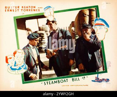 Biglietto d'ingresso per il film commedia americana Steamboat Bill Jr. (1928) Foto Stock