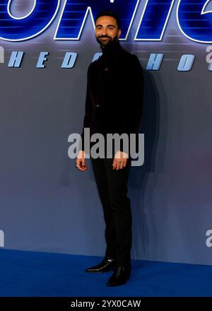 Londra, Regno Unito. 10 dicembre 2024. Lee Majdoub partecipa alla prima del Regno Unito di Sonic the Hedgehog 3 al Cineworld di Leicester Square. (Foto di Cat Morley/SOPA Images/Sipa USA) credito: SIPA USA/Alamy Live News Foto Stock