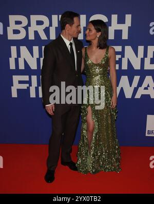 Londra.Regno Unito. Michael Fassbender e Alicia Vikander al 27° British Independent Film Awards. Roundhouse. 8 dicembre 2024. Rif: LMK11-S091224-001 Steve Bealing/Landmark Media WWW.LMKMEDIA.COM Foto Stock