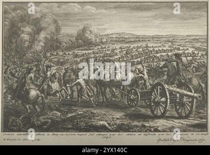 Conti d'artillerie francese en marche pour le siège de Bergen-op-Zoom en 1747. Foto Stock