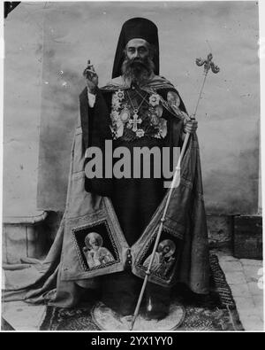 Costumi, caratteri, ecc. Il patriarca greco di Gerusalemme Foto Stock