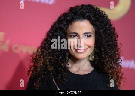 Lipsia, Germania. 12 dicembre 2024. La presentatrice Marwa Eldessouky arriverà al 30° José Carreras Gala di Lipsia. Lo spettacolo di Media City Leipzig sarà trasmesso in diretta su MDR. Stelle internazionali e nazionali si esibiscono per la lotta contro la leucemia e altre malattie del sangue e del midollo osseo. Crediti: Hendrik Schmidt/dpa/Alamy Live News Foto Stock