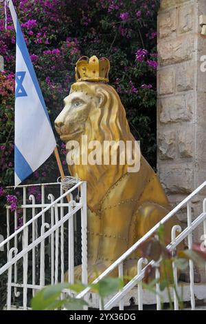 Leone a Gerusalemme, Israele Foto Stock