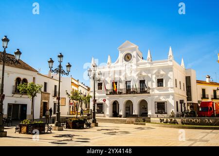 Municipio di Cartaya sulla Piazza della città a Cartaya, Andalusia, Spagna Foto Stock
