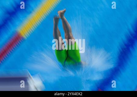 Budapest, Ungheria. 13 dicembre 2024. Partenza al Campionato 25m Budapest 2024, 13 dicembre, (foto di Gian Mattia D'Alberto/LaPresse) credito: LaPresse/Alamy Live News Foto Stock