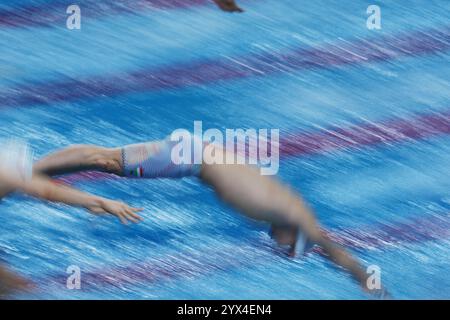 Budapest, Ungheria. 13 dicembre 2024. Partenza al Campionato 25m Budapest 2024, 13 dicembre, (foto di Gian Mattia D'Alberto/LaPresse) credito: LaPresse/Alamy Live News Foto Stock