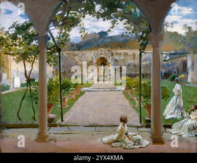 A Torre Galli: Ladies in a Garden, 1910. Foto Stock