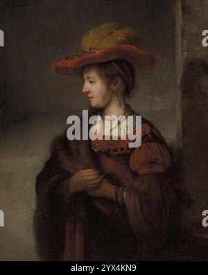 Saskia van Uylenburgh, moglie dell'artista Rembrandt, metà del XVII secolo. Foto Stock