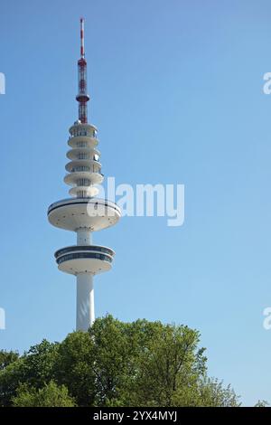 Torre Heinrich Hertz, torre della televisione, amburgo, torre delle telecomunicazioni, centro di amburgo, vista, visita turistica, monumento, monumento, torre speciale Foto Stock