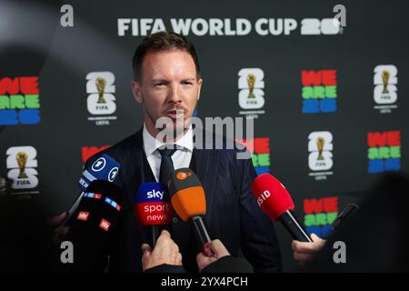 13 dicembre 2024, Svizzera, Zürich: Calcio: Qualificazione ai Mondiali Europa, l'allenatore nazionale Julian Nagelsmann parla con i giornalisti dopo la cerimonia di sorteggio per le qualificazioni ai Mondiali 2026. Foto: Christian Charisius/dpa Credit: dpa Picture Alliance/Alamy Live News Foto Stock