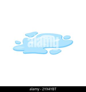 Illustrazione del vettore di fuoriuscita di acqua isolata su sfondo bianco Illustrazione Vettoriale