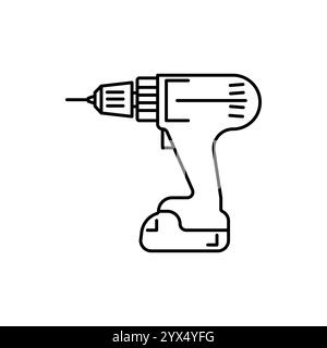 icona di perforazione. trapanare il modello simbolo per l'illustrazione vettoriale del logo della collezione di design grafico e web Illustrazione Vettoriale