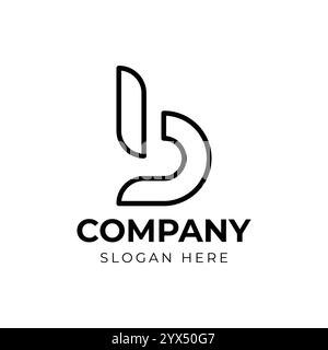 Design moderno ed esclusivo con logo lettera B. Illustrazione Vettoriale