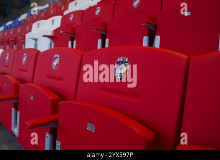 Pilsen, Repubblica Ceca. 12 dicembre 2024. Durante il match FC Viktoria Plzen contro Manchester United FC UEFA Europa League 6 Doosan Arena, Pilsen, Repubblica Ceca il 12 dicembre 2024 Credit: Every Second Media/Alamy Live News Foto Stock